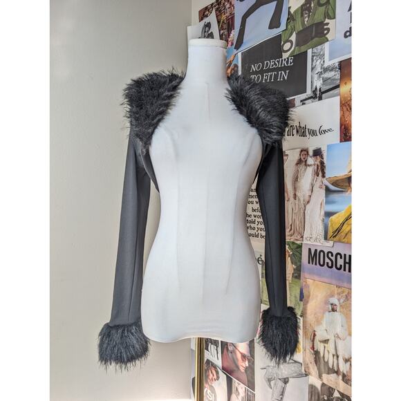 Faux Fur Shawl Jacket - Picture 1 of 6